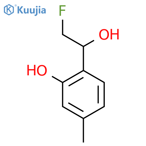 2-(2-fluoro-1-hydroxyethyl)-5-methylphenol structure