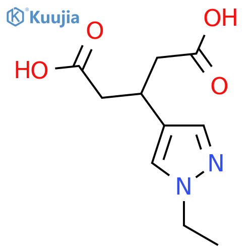 3-(1-ethyl-1H-pyrazol-4-yl)pentanedioic acid structure