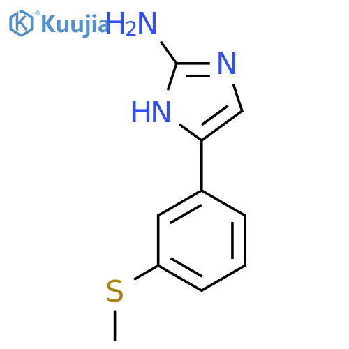 5-3-(methylsulfanyl)phenyl-1H-imidazol-2-amine structure