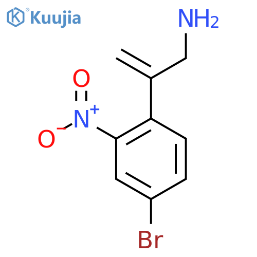 2-(4-bromo-2-nitrophenyl)prop-2-en-1-amine structure