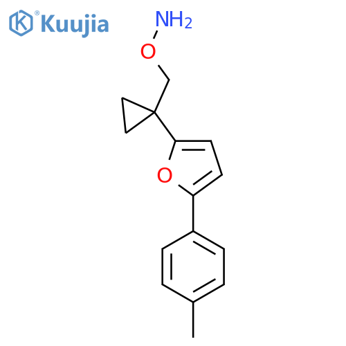 O-({1-5-(4-methylphenyl)furan-2-ylcyclopropyl}methyl)hydroxylamine structure