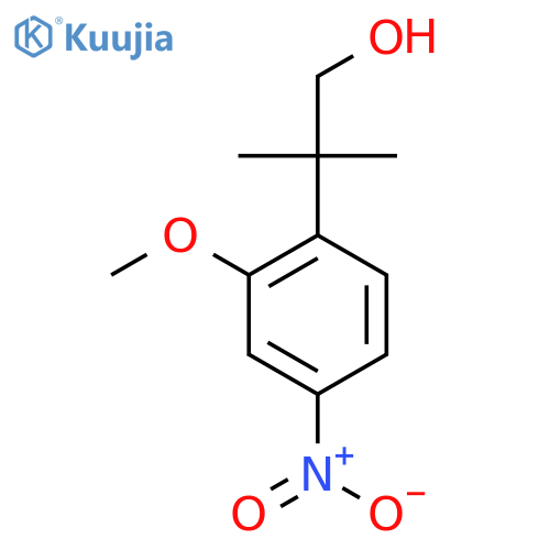 2-(2-methoxy-4-nitrophenyl)-2-methylpropan-1-ol structure