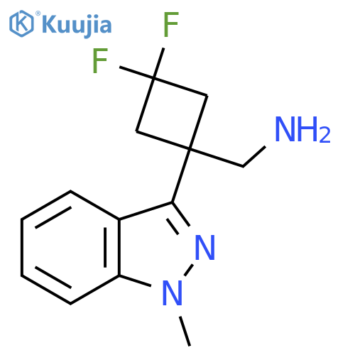 3,3-difluoro-1-(1-methyl-1H-indazol-3-yl)cyclobutylmethanamine structure