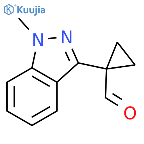 1-(1-methyl-1H-indazol-3-yl)cyclopropane-1-carbaldehyde structure