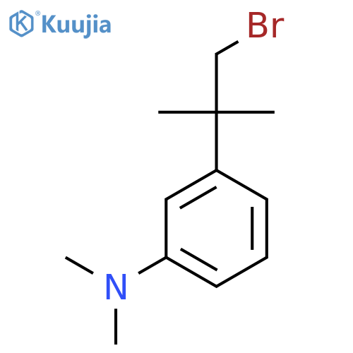 3-(1-bromo-2-methylpropan-2-yl)-N,N-dimethylaniline structure