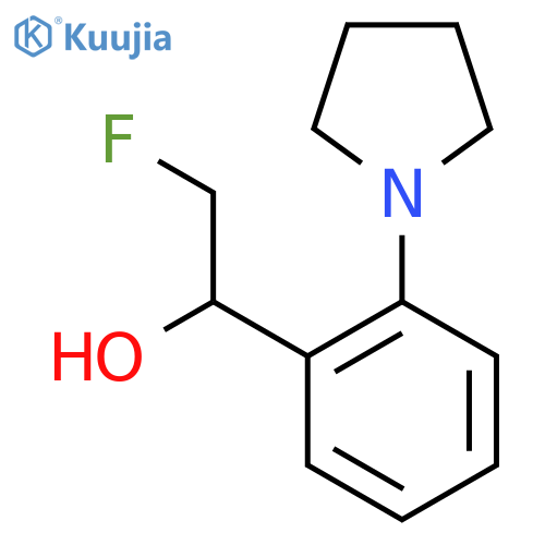 2-fluoro-1-2-(pyrrolidin-1-yl)phenylethan-1-ol structure