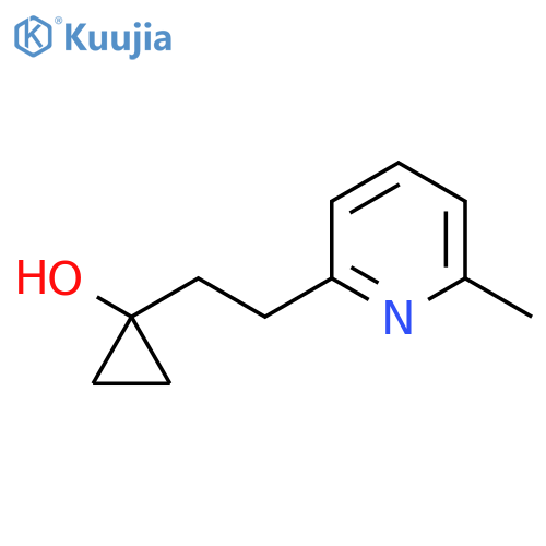 1-2-(6-methylpyridin-2-yl)ethylcyclopropan-1-ol structure