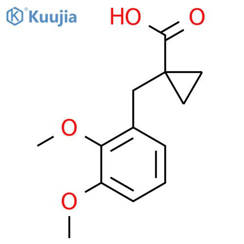 1-(2,3-dimethoxyphenyl)methylcyclopropane-1-carboxylic acid structure