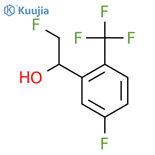 2-fluoro-1-5-fluoro-2-(trifluoromethyl)phenylethan-1-ol structure