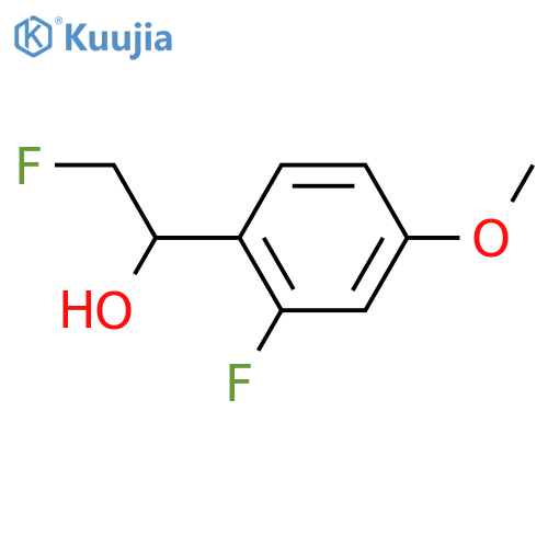 2-fluoro-1-(2-fluoro-4-methoxyphenyl)ethan-1-ol structure