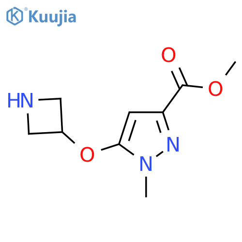 methyl 5-(azetidin-3-yloxy)-1-methyl-1H-pyrazole-3-carboxylate structure