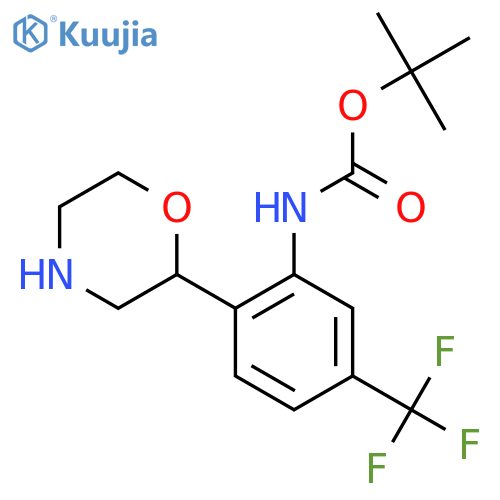 tert-butyl N-2-(morpholin-2-yl)-5-(trifluoromethyl)phenylcarbamate structure
