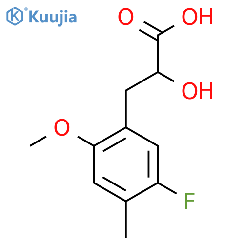 3-(5-fluoro-2-methoxy-4-methylphenyl)-2-hydroxypropanoic acid structure