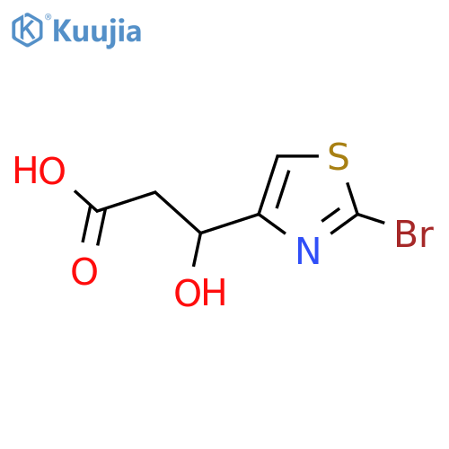 3-(2-bromo-1,3-thiazol-4-yl)-3-hydroxypropanoic acid structure