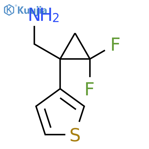 2,2-difluoro-1-(thiophen-3-yl)cyclopropylmethanamine structure