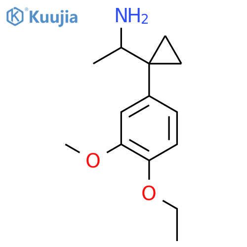 1-1-(4-ethoxy-3-methoxyphenyl)cyclopropylethan-1-amine structure