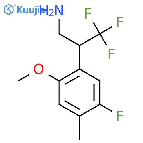 3,3,3-trifluoro-2-(5-fluoro-2-methoxy-4-methylphenyl)propan-1-amine structure