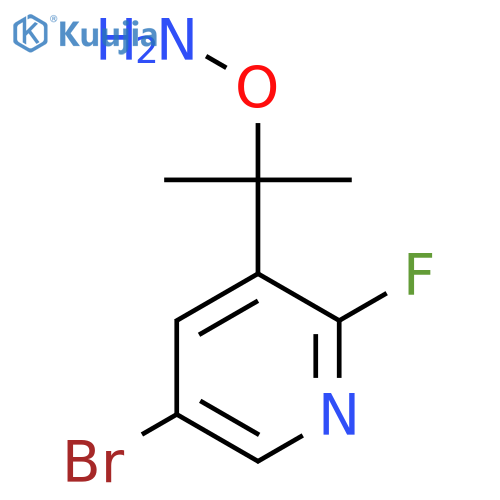 O-2-(5-bromo-2-fluoropyridin-3-yl)propan-2-ylhydroxylamine structure