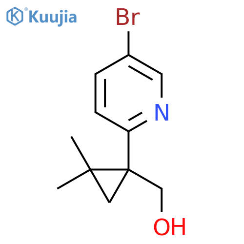 1-(5-bromopyridin-2-yl)-2,2-dimethylcyclopropylmethanol structure