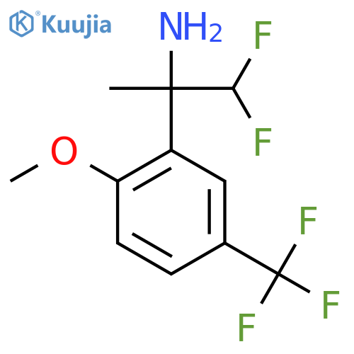1,1-difluoro-2-2-methoxy-5-(trifluoromethyl)phenylpropan-2-amine structure