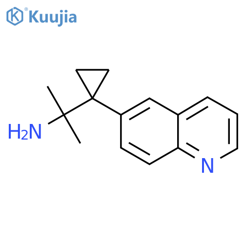 2-1-(quinolin-6-yl)cyclopropylpropan-2-amine structure