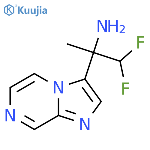 1,1-difluoro-2-{imidazo1,2-apyrazin-3-yl}propan-2-amine structure