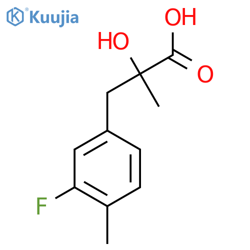 3-(3-fluoro-4-methylphenyl)-2-hydroxy-2-methylpropanoic acid structure