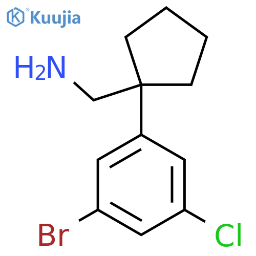 1-(3-bromo-5-chlorophenyl)cyclopentylmethanamine structure