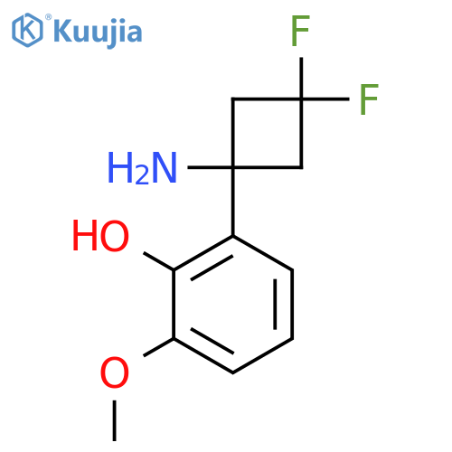2-(1-amino-3,3-difluorocyclobutyl)-6-methoxyphenol structure
