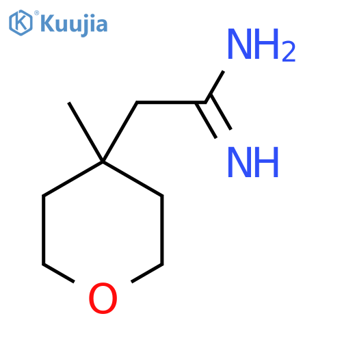 2-(4-methyloxan-4-yl)ethanimidamide structure
