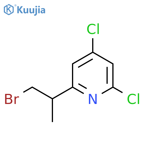 2-(1-Bromopropan-2-yl)-4,6-dichloropyridine structure