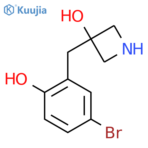 3-(5-bromo-2-hydroxyphenyl)methylazetidin-3-ol structure