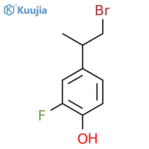 4-(1-bromopropan-2-yl)-2-fluorophenol structure