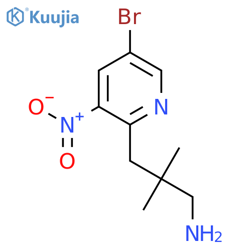 3-(5-bromo-3-nitropyridin-2-yl)-2,2-dimethylpropan-1-amine structure