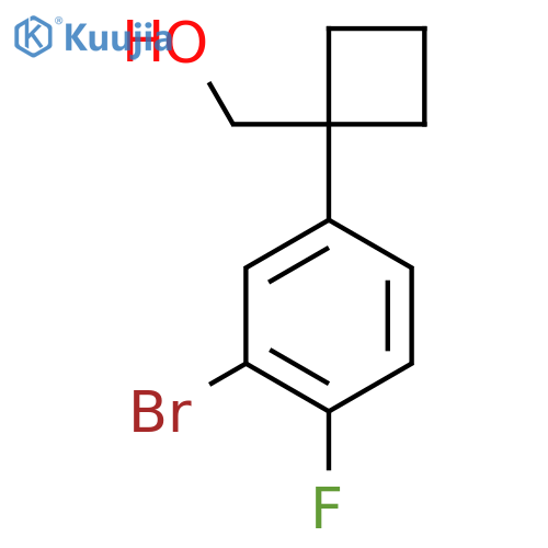 1-(3-bromo-4-fluorophenyl)cyclobutylmethanol structure