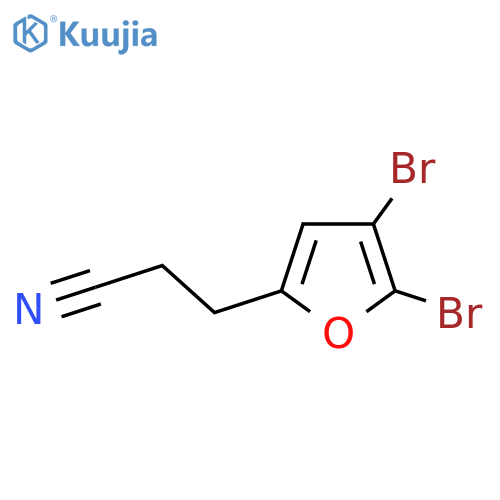 3-(4,5-dibromofuran-2-yl)propanenitrile structure