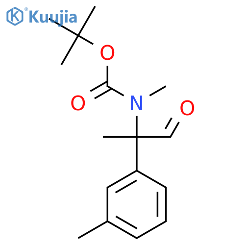 tert-butyl N-methyl-N-2-(3-methylphenyl)-1-oxopropan-2-ylcarbamate structure