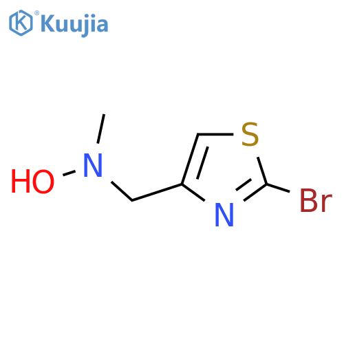 N-(2-bromo-1,3-thiazol-4-yl)methyl-N-methylhydroxylamine structure