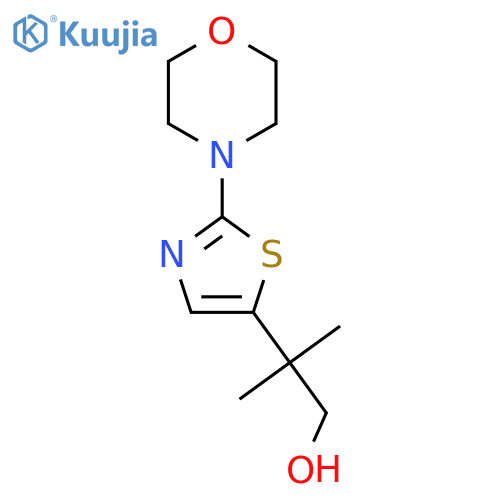 2-methyl-2-2-(morpholin-4-yl)-1,3-thiazol-5-ylpropan-1-ol structure