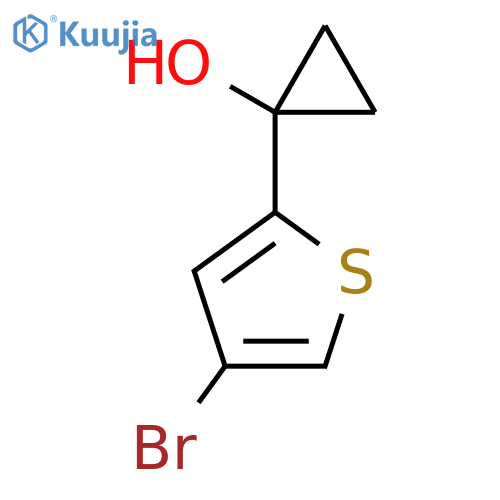 1-(4-bromothiophen-2-yl)cyclopropan-1-ol structure