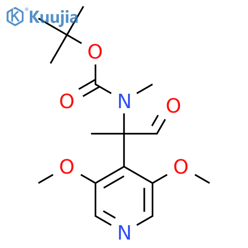tert-butyl N-2-(3,5-dimethoxypyridin-4-yl)-1-oxopropan-2-yl-N-methylcarbamate structure