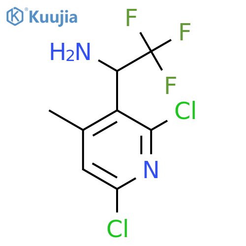 1-(2,6-dichloro-4-methylpyridin-3-yl)-2,2,2-trifluoroethan-1-amine structure