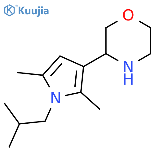 3-2,5-dimethyl-1-(2-methylpropyl)-1H-pyrrol-3-ylmorpholine structure
