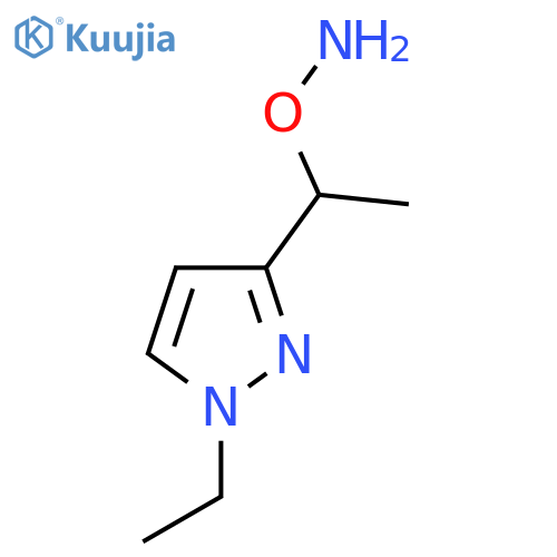 O-1-(1-ethyl-1H-pyrazol-3-yl)ethylhydroxylamine structure
