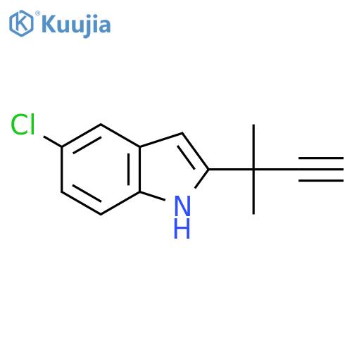 5-chloro-2-(2-methylbut-3-yn-2-yl)-1H-indole structure