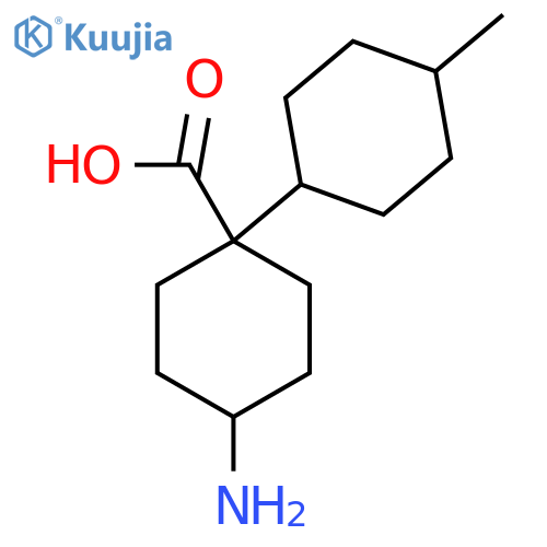 4-amino-1-(4-methylcyclohexyl)cyclohexane-1-carboxylic acid structure