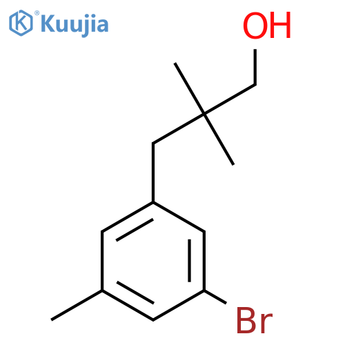 3-(3-bromo-5-methylphenyl)-2,2-dimethylpropan-1-ol structure