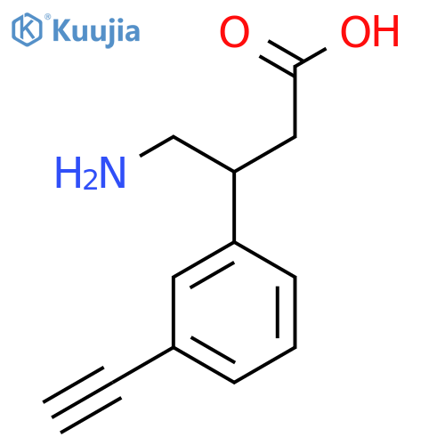 4-amino-3-(3-ethynylphenyl)butanoic acid structure