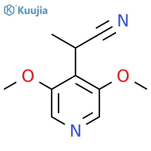 2-(3,5-dimethoxypyridin-4-yl)propanenitrile structure