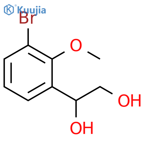 1-(3-bromo-2-methoxyphenyl)ethane-1,2-diol structure